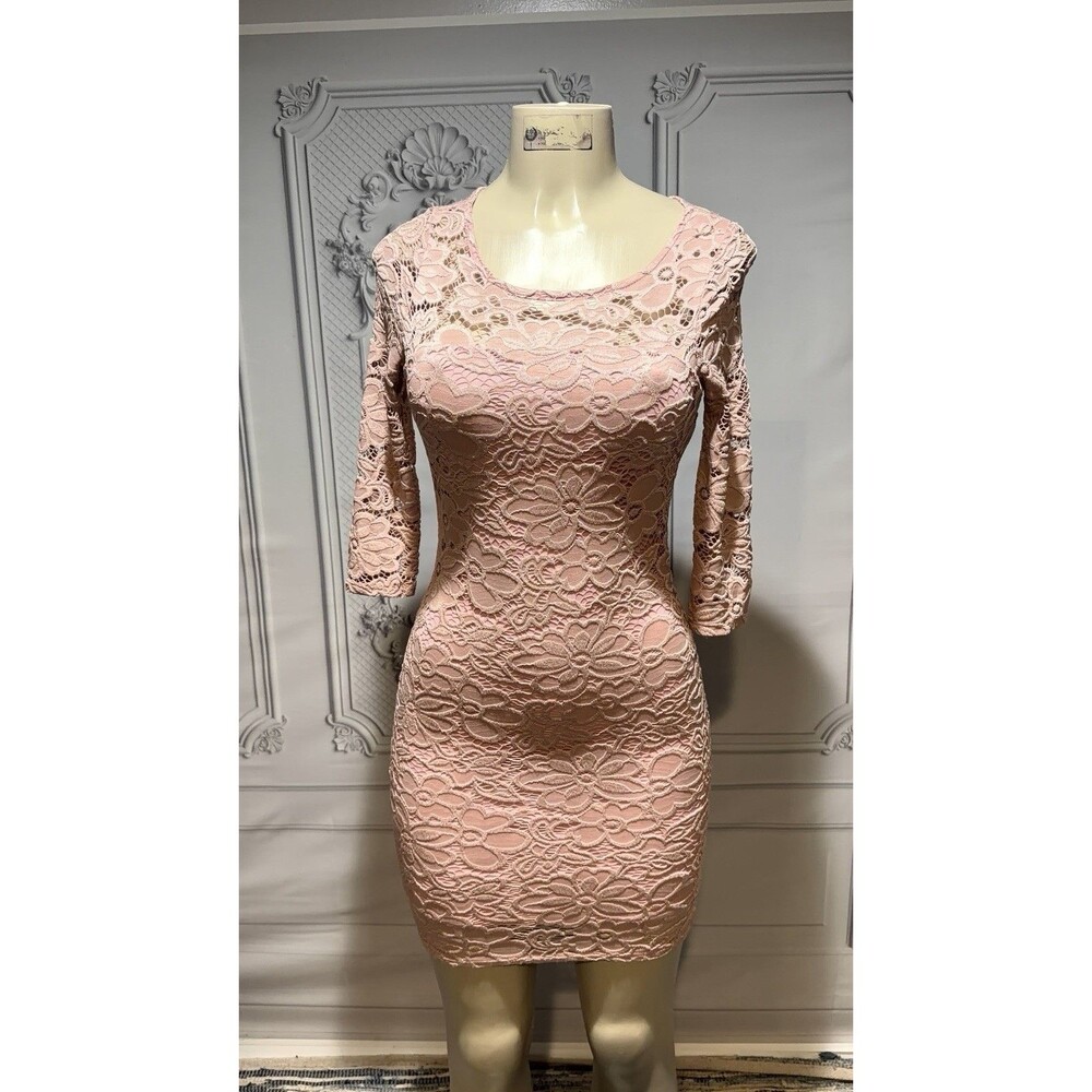 Ambiance Womens Peach Dress Size S